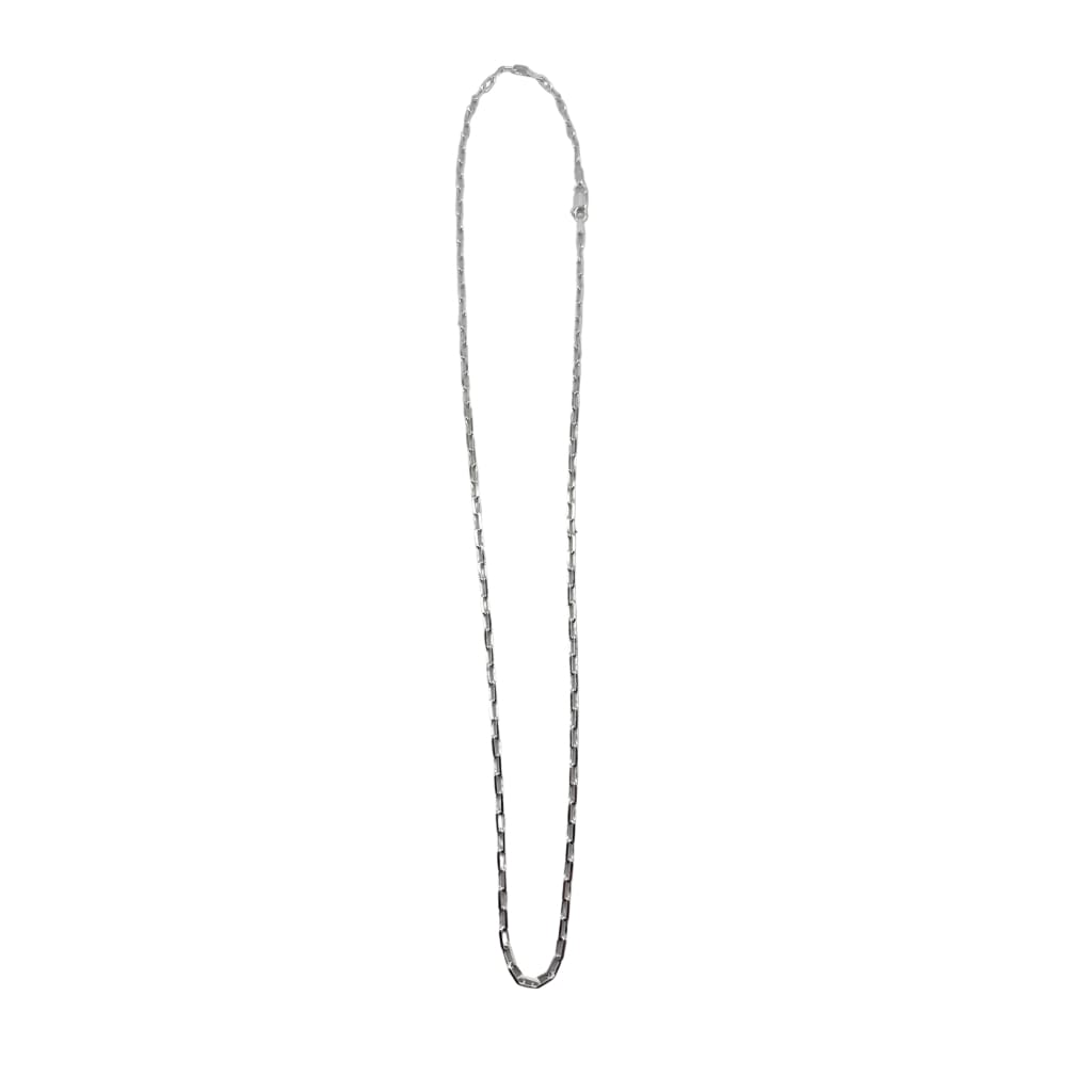 Elongated Cable Silver Chain in 925 Sterling | Fine Long