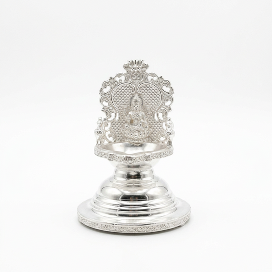 Festive Silver Diya, 87gm – For Diwali & Temple Puja