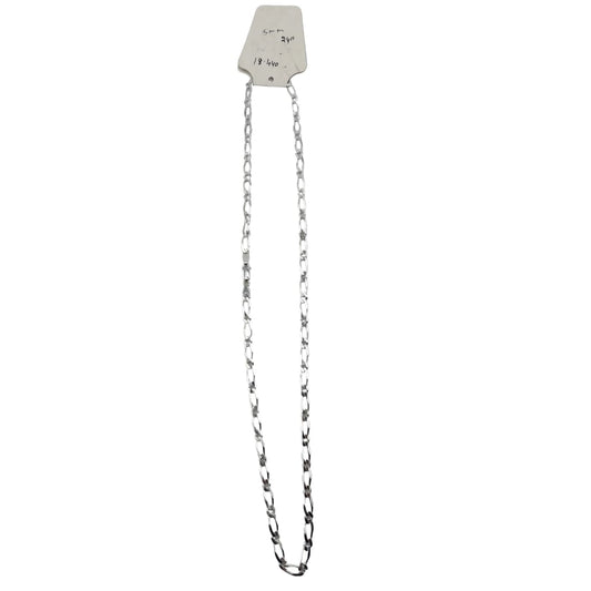 Figaro Silver Chain in 925 Sterling | 5mm Bold Interlocking