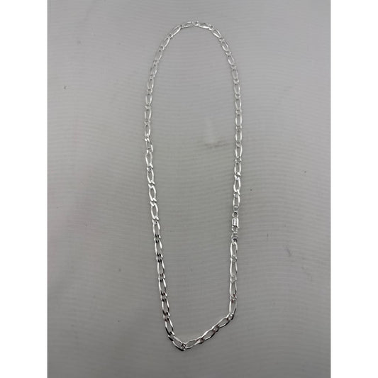 Figaro Silver Chain in 925 Sterling | 5mm Flat Diamond-Cut
