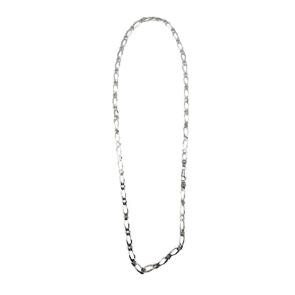 Figaro Silver Chain in 925 Sterling | 5mm Flat Diamond-Cut