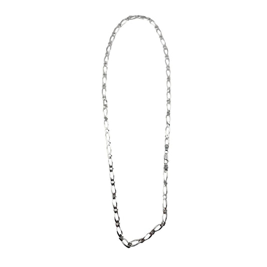 Figaro Silver Chain in 925 Sterling | 5mm Flat Diamond-Cut
