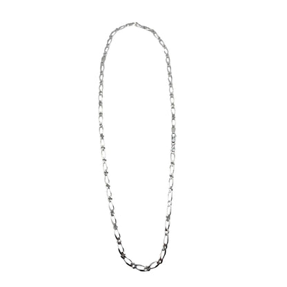 Figaro Silver Chain in 925 Sterling | 5mm Flat Diamond-Cut