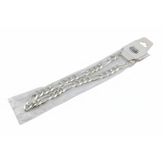 Figaro Silver Chain in 925 Sterling Silver – Classic Italian Link Necklace, 15mm
