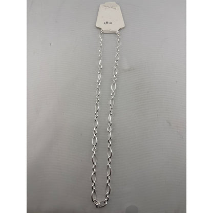 Figaro Silver Chain in 925 Sterling | Flat Diamond-Cut Link