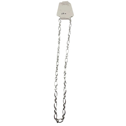 Figaro Silver Chain in 925 Sterling | Flat Diamond-Cut Link