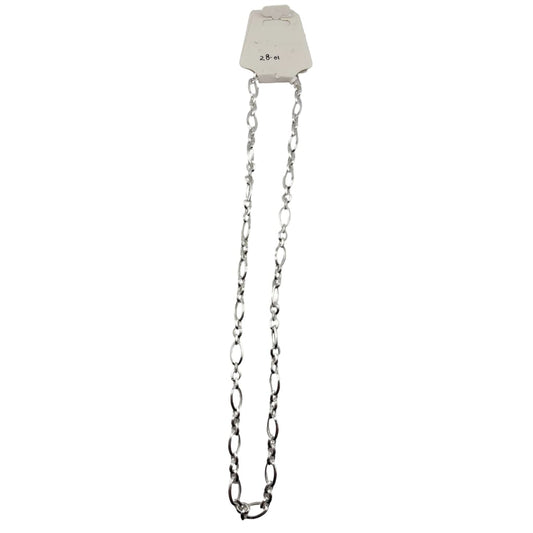 Figaro Silver Chain in 925 Sterling | Flat Diamond-Cut Link