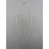 Load image into Gallery viewer, Flat Cable Silver Chain in 925 Sterling | Diamond-Cut Oval
