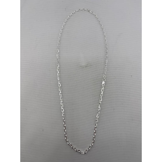 Flat Cable Silver Chain in 925 Sterling | Oval Link