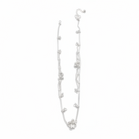Load image into Gallery viewer, Flat Chain Tassel Charm Anklet – 925 Sterling Silver – Adjustable – 39g
