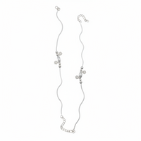 Load image into Gallery viewer, Floral Bead Accent Silver Anklet – 99.9% Pure Silver – Adjustable – 13.30 g
