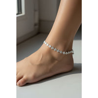 Load image into Gallery viewer, Floral Border Anklet – 925 Sterling Silver – Elegant Chain Design – 33g
