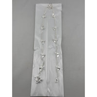 Load image into Gallery viewer, Floral Charm Chain Anklet – 925 Sterling Silver – Adjustable – 28g
