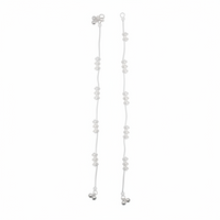 Load image into Gallery viewer, Floral Cluster Chain Anklet – 925 Sterling Silver – Adjustable-21.14g
