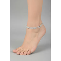 Load image into Gallery viewer, Floral Cluster Chain Anklet – 925 Sterling Silver – Adjustable – 24g
