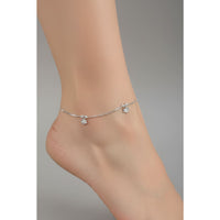 Load image into Gallery viewer, Floral Curve Minimal Anklet – 925 Sterling Silver – Adjustable – 11g
