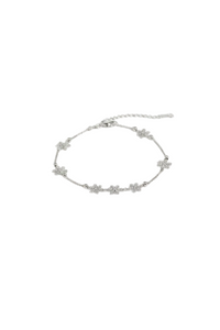 Load image into Gallery viewer, Floral Drop Anklet – 925 Sterling Silver – Heavy Statement Design-16g
