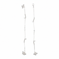 Load image into Gallery viewer, Geometric Bead Chain Anklet – 925 Sterling Silver – Adjustable-17g
