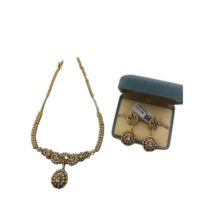 Gold-Plated 925 Sterling Silver Antique Floral Medallion