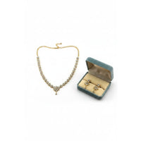 Load image into Gallery viewer, Gold-Plated 925 Sterling Silver Crystal Necklace &amp; Earrings
