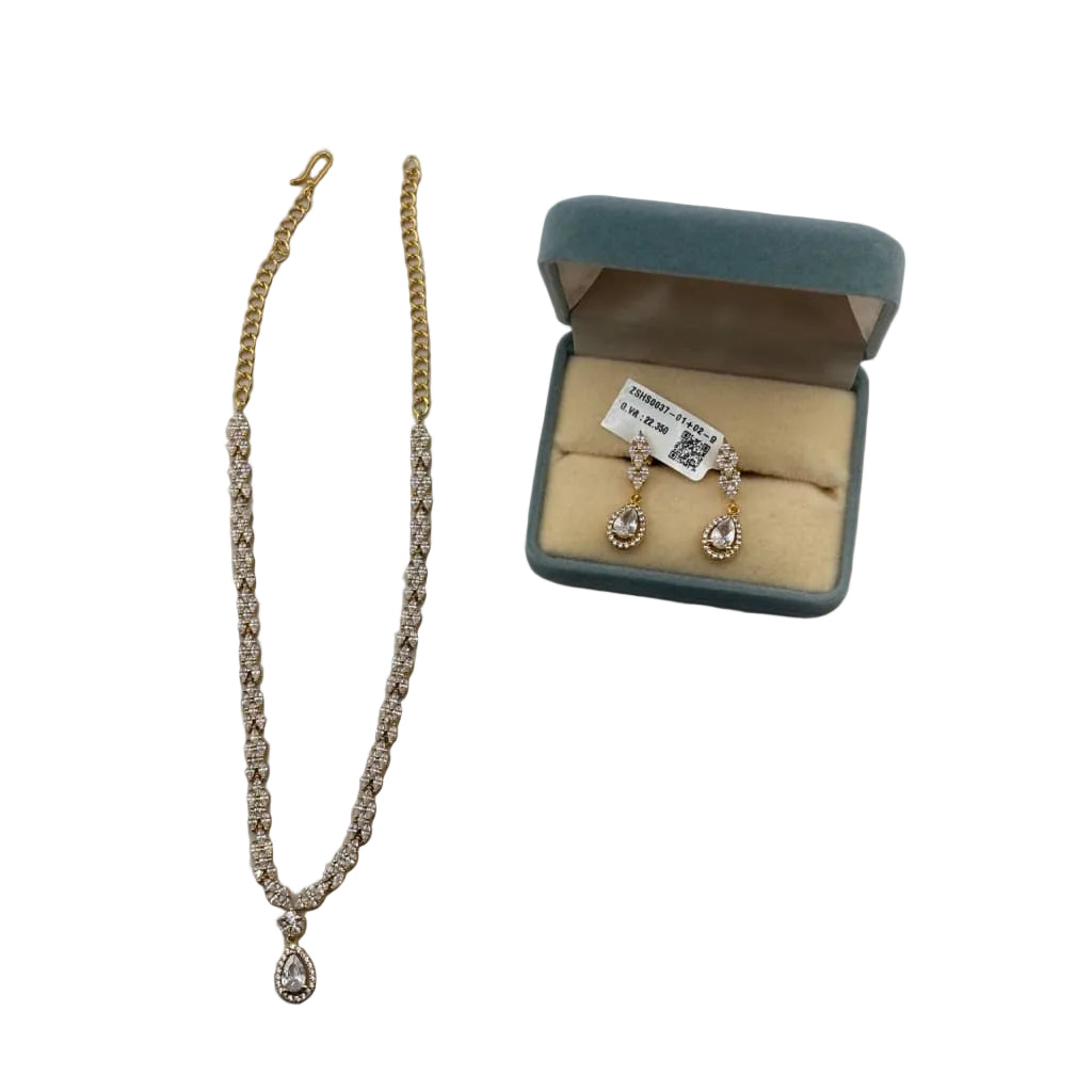Gold-Plated 925 Sterling Silver Marquise Leaf Necklace &