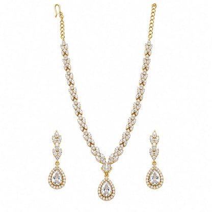Gold-Plated 925 Sterling Silver Marquise Leaf Necklace &