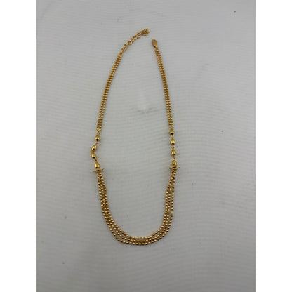 Gold-Plated 925 Sterling Silver Multi-Strand Ball Chain