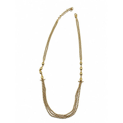 Gold-Plated 925 Sterling Silver Multi-Strand Ball Chain