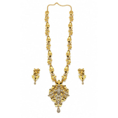 Gold-Plated 925 Sterling Silver Ornate Floral Statement