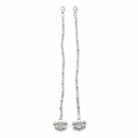 Load image into Gallery viewer, Grid Pattern Silver Anklet – 99.9% Pure Silver – Minimal Ghungroo Charm – Adjustable-29.730g
