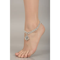 Load image into Gallery viewer, Heart Bead Double Chain Anklet – 925 Sterling Silver – Adjustable – 23g
