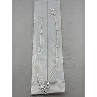 Load image into Gallery viewer, Heart Bead Double Chain Anklet – 925 Sterling Silver – Adjustable – 23g
