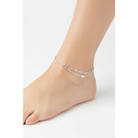 Load image into Gallery viewer, Heart Wave Delicate Silver Anklet – 99.9% Pure Silver – Adjustable – 14.00 g
