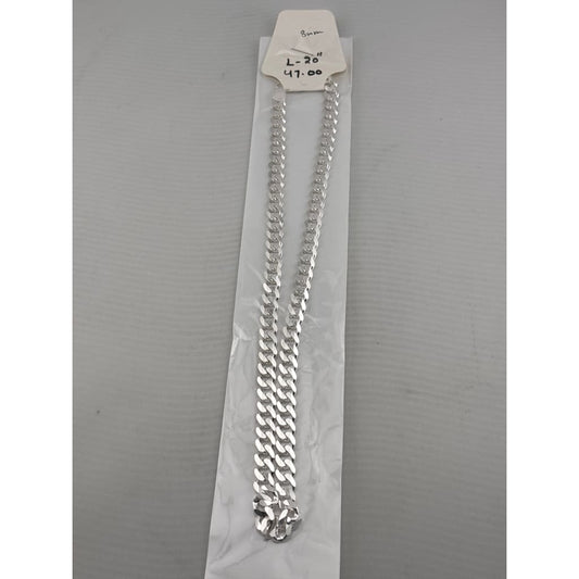 Heavy Curb Link Silver Chain in 925 Sterling | Thick