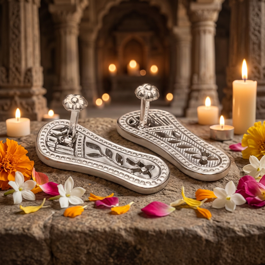 Silver Charan Paduka / Lakshmi Vishnu Charan