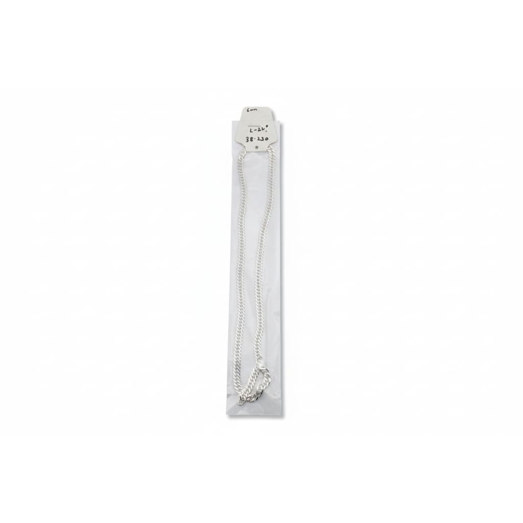 Japanese Curb Silver Chain in 925 Sterling | Sleek Flat