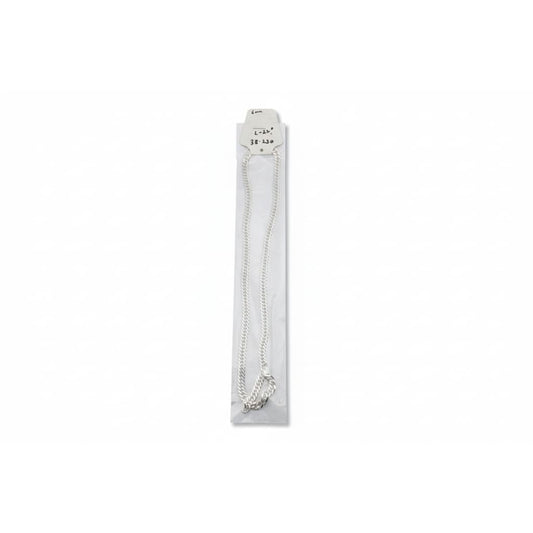Japanese Curb Silver Chain in 925 Sterling | Sleek Flat