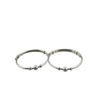 Load image into Gallery viewer, Kids Beaded Silver Bangle – 925 Sterling Silver Bracelet

