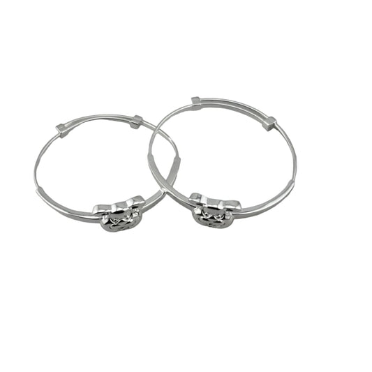 Kids Cartoon Face Silver Kada – 925 Sterling Baby Bracelet