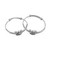 Load image into Gallery viewer, Kids Cartoon Face Silver Kada – 925 Sterling Silver Baby Kada Bracelet (Pair)
