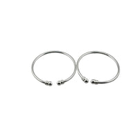 Load image into Gallery viewer, Kids Silver Kada – 925 Sterling Silver Baby Kada Bracelet with Ball Ends (Pair)
