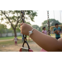 Load image into Gallery viewer, Kids Ganesh Silver Bangle – 925 Sterling Silver Bracelet silver idol
