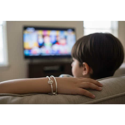 Kids Khanda Silver Bangle– 925 Sterling Sikh Symbol