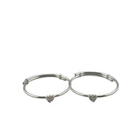 Load image into Gallery viewer, Kids Khanda Silver Bangle – 925 Sterling Silver Sikh Symbol Bracelet Adjustable Baby Kada
