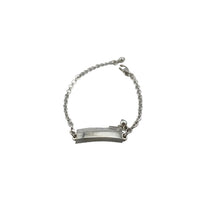 Load image into Gallery viewer, Kids Name Plate Silver Bracelet – 925 Sterling Silver Baby ID Bracelet Adjustable Chain Design
