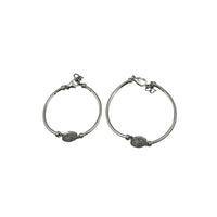 Load image into Gallery viewer, Kids OM Silver Bangle – 925 Sterling Silver Bracelet with OM Charm Adjustable
