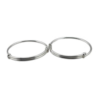 Load image into Gallery viewer, Kids Plain Silver Kada – 925 Sterling Silver Baby Kada Bracelet with Bead Ends (Pair)
