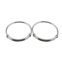 Load image into Gallery viewer, Kids Plain Silver Kada – 925 Sterling Silver Simple Open Bracelet Minimal Daily Wear (Pair)
