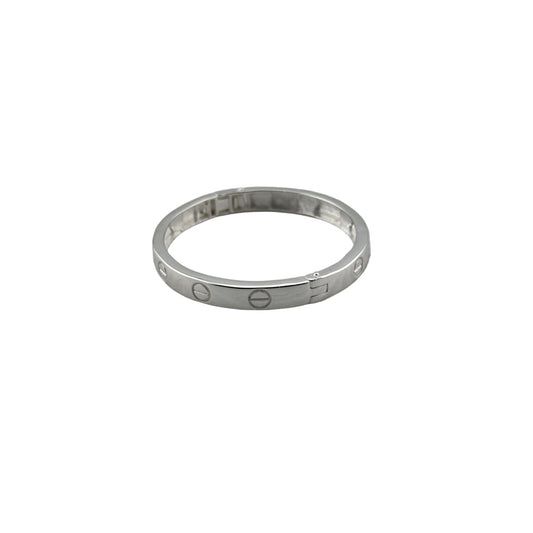 Kids Screw Design Silver Bangle– 925 Sterling Closed