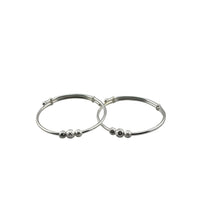 Load image into Gallery viewer, Kids Silver Beaded Kada – 925 Sterling Silver Bracelet
